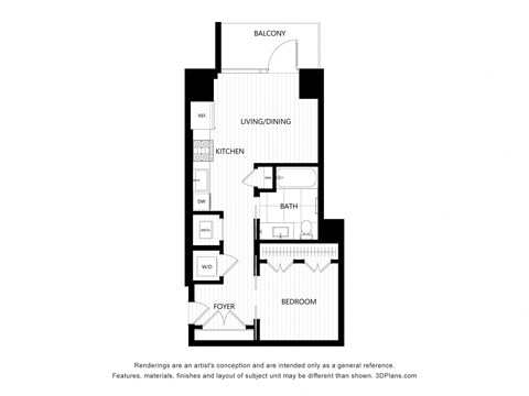 a floor plan of a bedroom apartment